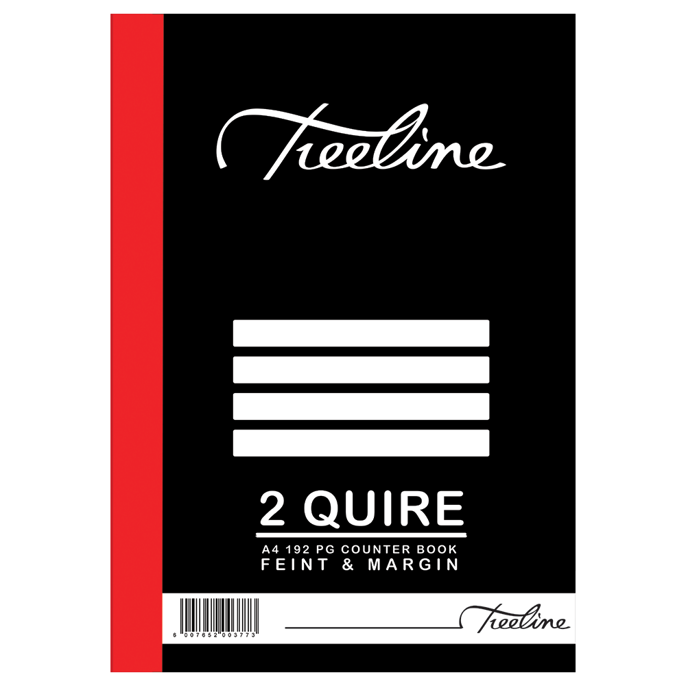 Treeline A4- 2 Quire Counter Book- F/M-Stitched